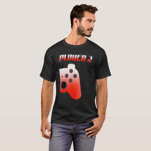 プレイヤーのためのゲーマーの衣装2マルチプレイヤーのためのパートナー Tシャツ (正面フル)