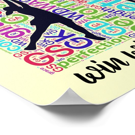 プレイヤーの位置と感動的ネットボール引用文 ポスター (角)