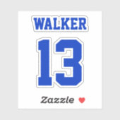 プレイヤーパーソナライズされたの名前と番号のステッカー シール (シート)