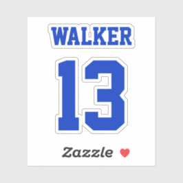 プレイヤーパーソナライズされたの名前と番号のステッカー シール