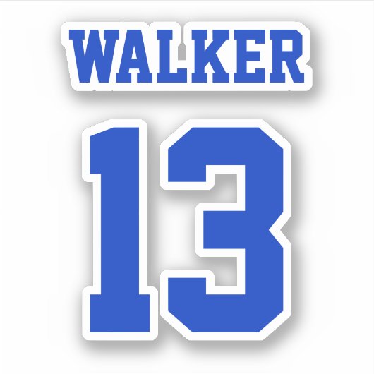 プレイヤーパーソナライズされたの名前と番号のステッカー シール (正面)