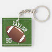 プレイヤー名と番号のパーソナライズ キーホルダー (裏面)