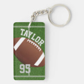 プレイヤー名と番号のパーソナライズ キーホルダー (裏面)