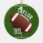 プレイヤー名と番号のパーソナライズ セラミックオーナメント (正面)