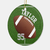 プレイヤー名と番号のパーソナライズ セラミックオーナメント (左)