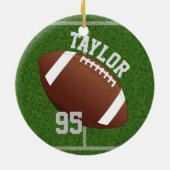 プレイヤー名と番号のパーソナライズ セラミックオーナメント (裏面)