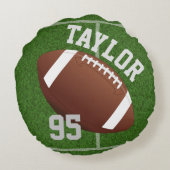 プレイヤー名と番号のパーソナライズ ラウンドクッション (裏面)