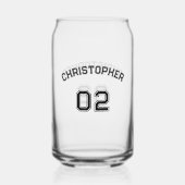 プレイヤー名ジャージー番号ゲーム日パーティースポーツ ガラス缶 (裏面)