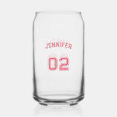 プレイヤー名ジャージー番号スポーツゲーム日パーティー ガラス缶 (正面)