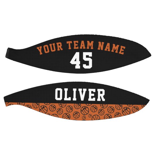 プレイヤー名番号チームバスケットボールパターン バスケットボール (パネル)