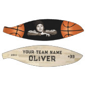 プレイヤー名番号Wood Keepsake写真 バスケットボール (パネル)