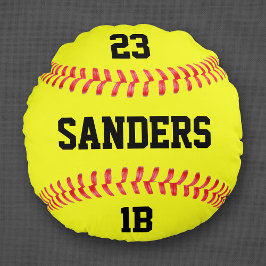 プレイヤー名、番号、ポジションFastpitchソフトボール ラウンドクッション