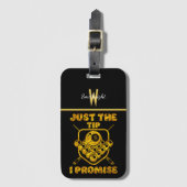 プレイヤー用のビリヤード引用文 ラゲッジタグ (正面縦)