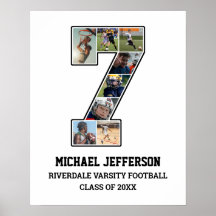 プレイヤー番号7シニアスポーツチーム写真コラージュ