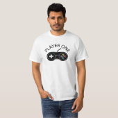 プレイヤー1ゲーマー – ビデオゲームコントローラギフト Tシャツ (正面フル)