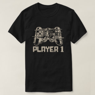 プレイヤー1プレイヤー2マッチングゲーマーカップル Tシャツ
