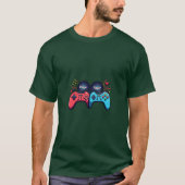 プレイヤー1 & Player 2ゲーマーラブデザイン Tシャツ (正面)