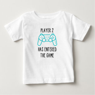 プレイヤー2がゲームに参加-ベビーアナウンスTee ベビーTシャツ