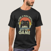 プレイヤー2がゲームビデオゲームMatchiに参加 Tシャツ (正面)