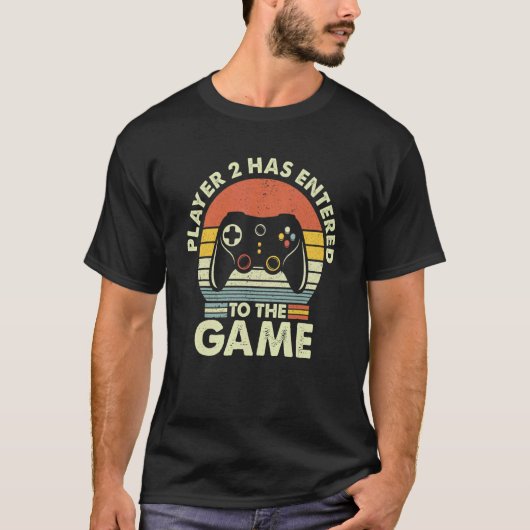 プレイヤー2がゲームビデオゲームMatchiに参加 Tシャツ (正面)