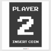 プレイヤー2ゲーマーデザイン シール (シート)