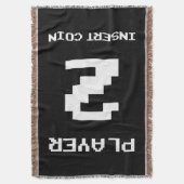 プレイヤー2ゲーマーデザイン スローブランケット (正面縦)