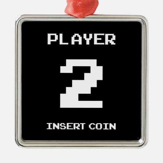 プレイヤー2ゲーマーデザイン メタルオーナメント (正面)