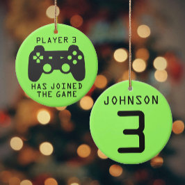 プレイヤー3がゲームに参加した セラミックオーナメント