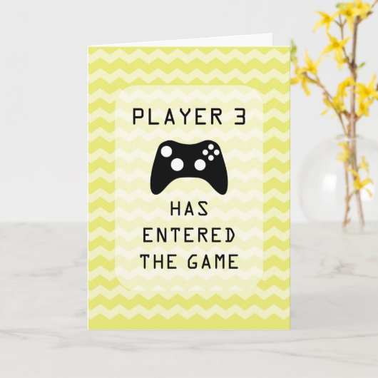 プレイヤー3がゲームの妊娠発表に参加 カード (黄色い花)