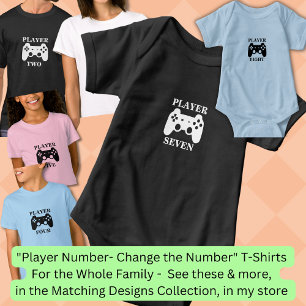 プレイヤー7とおそろいのゲーマーTシャツ ベビーボディスーツ