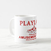 プレイランドアミューズメントパーク、ウィロー春、イリノイ コーヒーマグカップ (正面左)