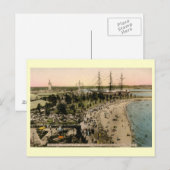 プレイランドアミューズメントパーク，ライ，ニューヨークヴィンテージ ポストカード (正面/裏面)