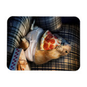 プレイリードッグ·食べ物のピザ マグネット (横)