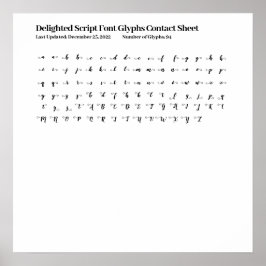 プレイルスクリプトフォントグ連絡ラシート ポスター