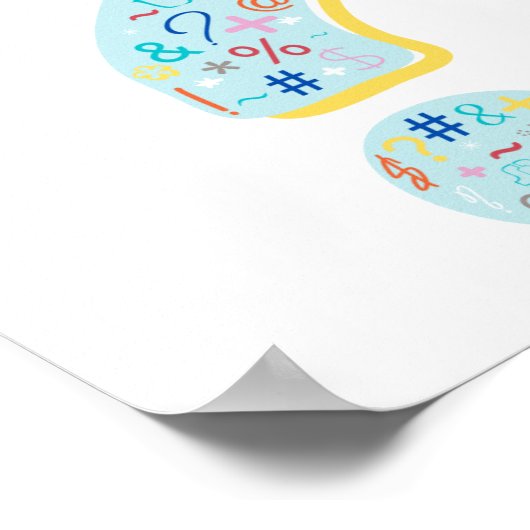 プレイルームアート |好奇心に満ちた疑問符 ポスター (角)