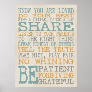 プレイルームルール ポスター