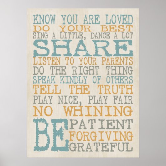 プレイルームルール ポスター (正面)