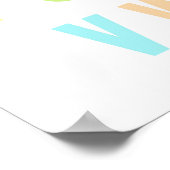 プレイルームレターアルファベットパステルレインボー ポスター (角)