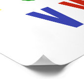 プレイルーム レター アルファベット ブライト プライマリー レインボー ポスター (角)