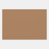 プレインアーモンドシュガーヘンナブラウンシェード3トーン ラッピングペーパーシート (正面)