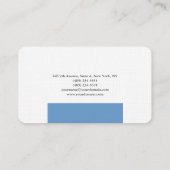 プレインエレガントブルーグレーホワイトミニマルデザイン 名刺 (裏面)