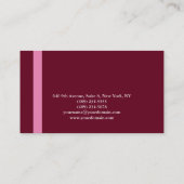 プレインエレガントブルーピンクプロフェッショナルモダン 名刺 (裏面)