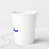 プレインエレガントブルーホワイトミニマルデザイン 紙コップ (左)