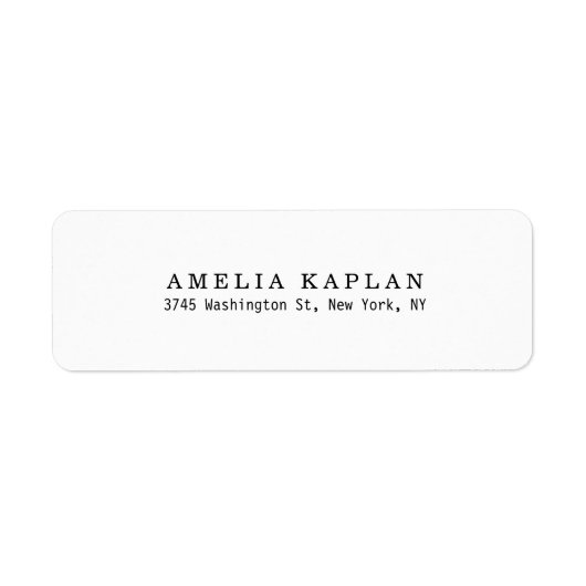 プレインクラシカルホワイトミニマルプロフェッショナル ラベル (正面)