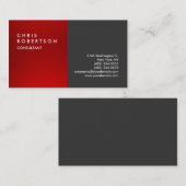 プレイングレーレッドモダンクリエイティブ名刺 名刺 (正面/裏面)