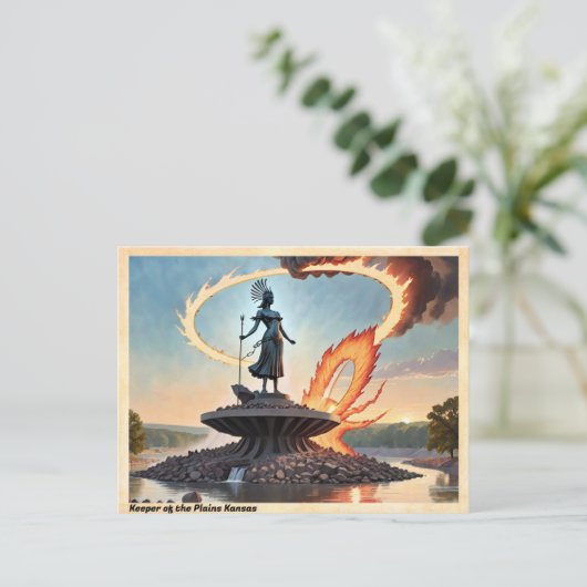 プレインズカンザスヴィンテージ旅行のキーパー ポストカード (スタンド正面)