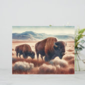 プレインズスクラップブックの水彩バイソン紙 (スタンド正面)