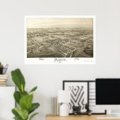 プレインズパノラママップ – 1892 ポスター (ホームオフィス)