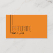 プレインタイガーオレンジシンプルのモダンプロフェッショナル 名刺 (正面)