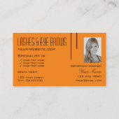 プレインタイガーオレンジシンプル色のプロフェッショナル 名刺 (裏面)